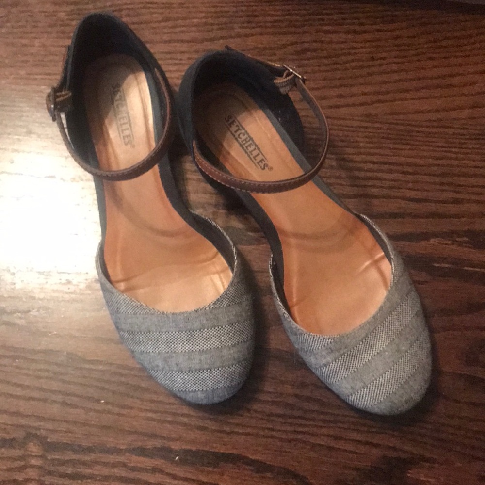 Seychelles black, brown and white flats size 8